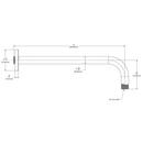 Speakman Matte Black Rain Shower Arm and Flange 