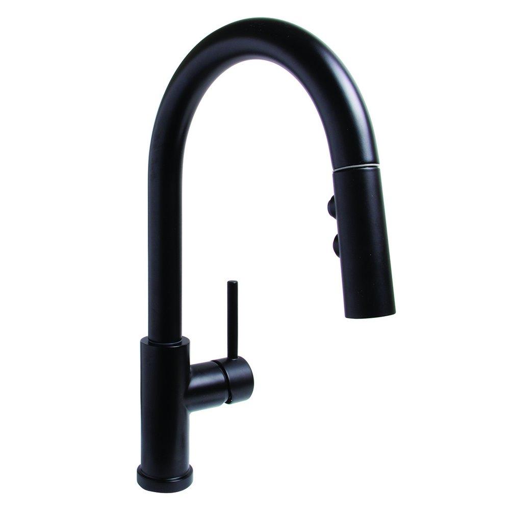 Speakman Matte Black Pull Down Single Handle Kitchen Faucet 