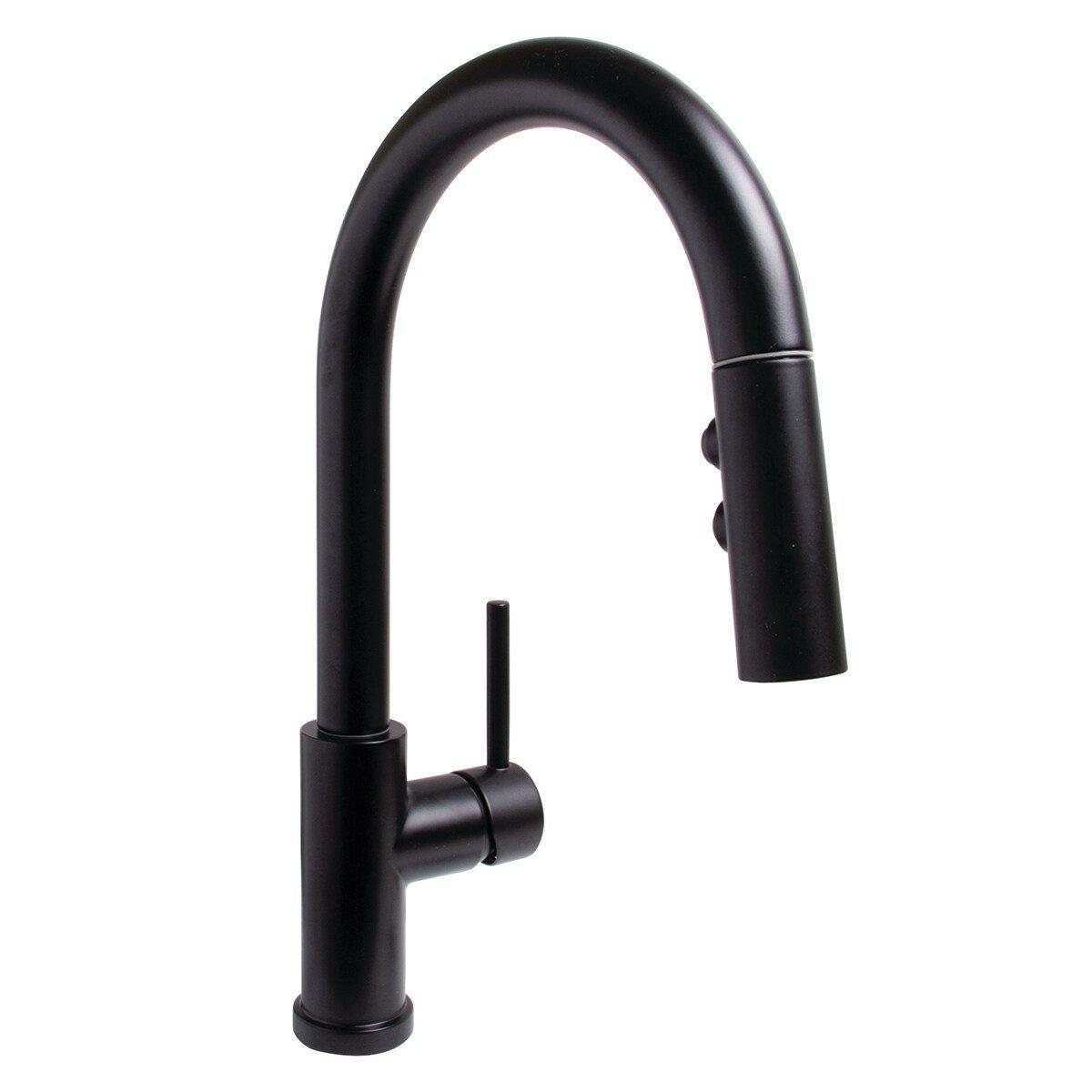 Speakman Matte Black Pull Down Single Handle Kitchen Faucet 