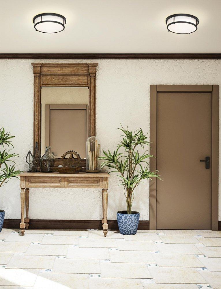 Maxim Lighting&reg; Black 5-1/4 in. 40W 3-Light Incandescent Flush Mount Ceiling Fixture 