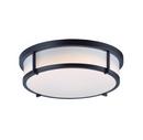 5-1/4 in. 40W 3-Light Incandescent Flush Mount Ceiling Fixture in Black