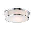 Maxim Lighting&reg; Satin Nickel 5-1/4 x 17 in. 40W 3-Light Flush Mount Ceiling Fixture 