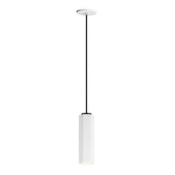 7W 1-Light GU10 LED Pendant Light in White with Black