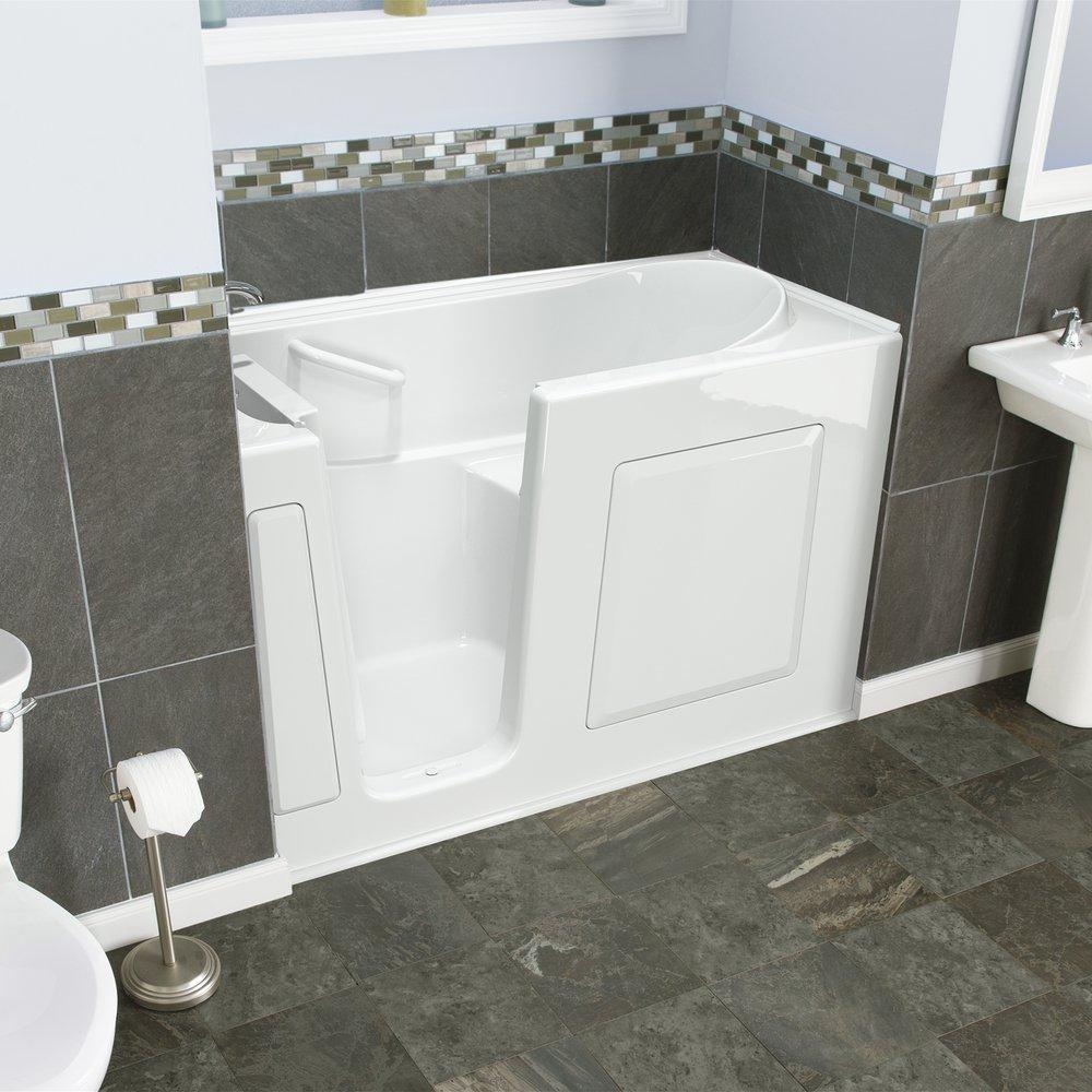 Safety Tubs White 59-1/2 x 29-3/4 in. Soaker Walk-In Bathtub with Left Drain 