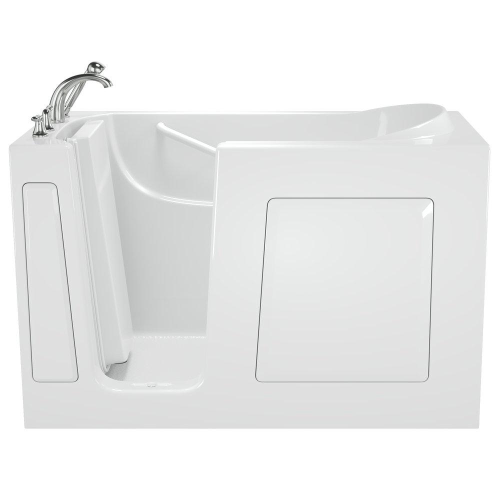 Safety Tubs White 59-1/2 x 29-3/4 in. Soaker Walk-In Bathtub with Left Drain 