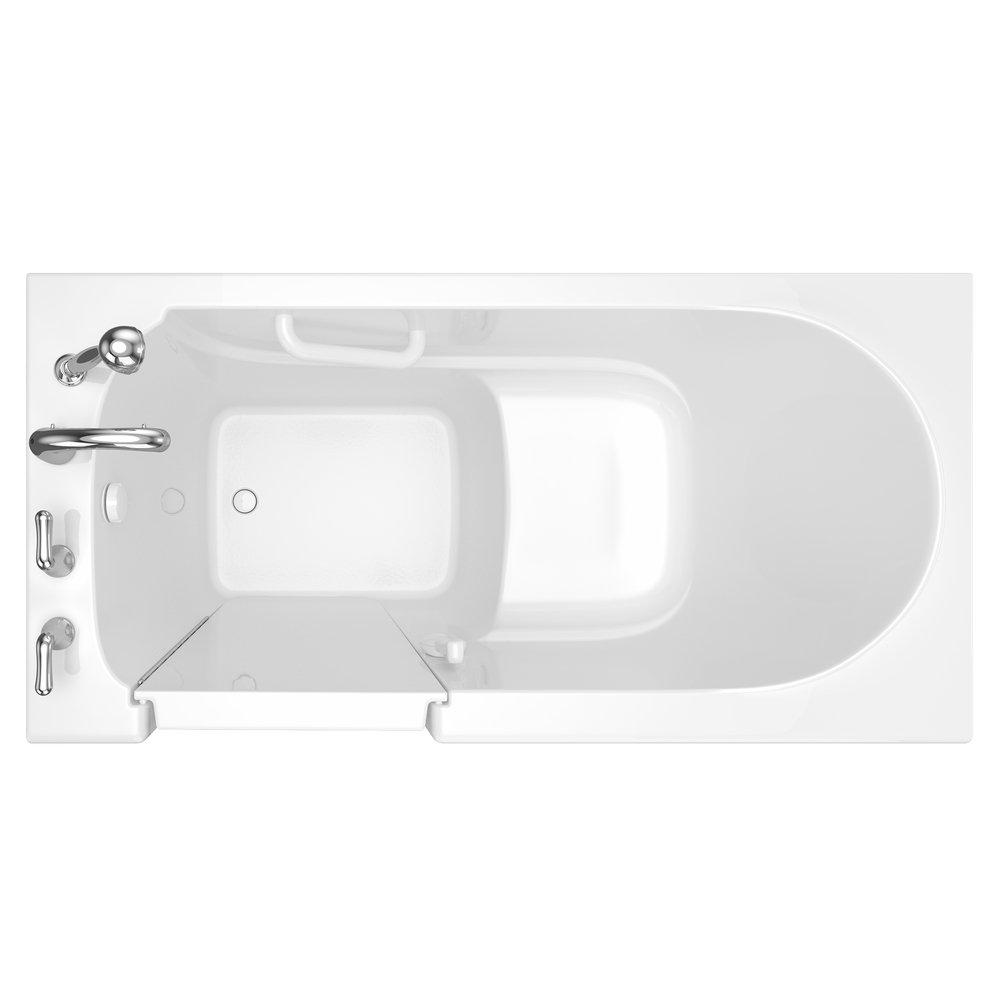 Safety Tubs White 59-1/2 x 29-3/4 in. Soaker Walk-In Bathtub with Left Drain 