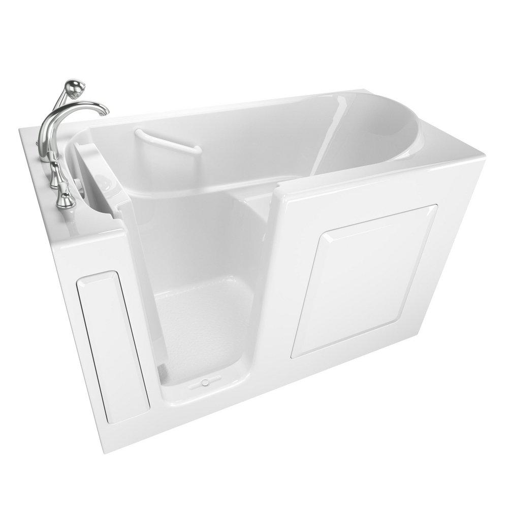 Safety Tubs White 59-1/2 x 29-3/4 in. Soaker Walk-In Bathtub with Left Drain 