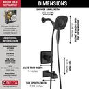Delta Faucet Matte Black Two Handle Multi Function Bathtub & Shower Faucet (Trim Only) 