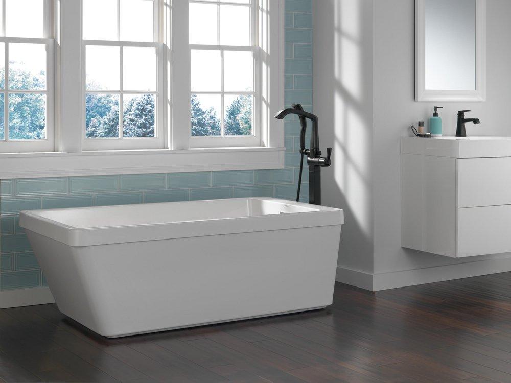 Delta Faucet Matte Black Single Handle Centerset Bathroom Sink Faucet with Pop-Up Drain Assembly 