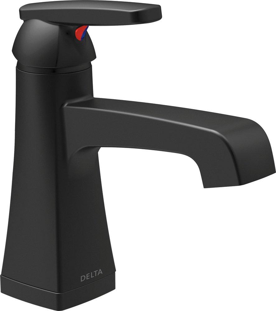 Delta Faucet Matte Black Single Handle Centerset Bathroom Sink Faucet with Pop-Up Drain Assembly 
