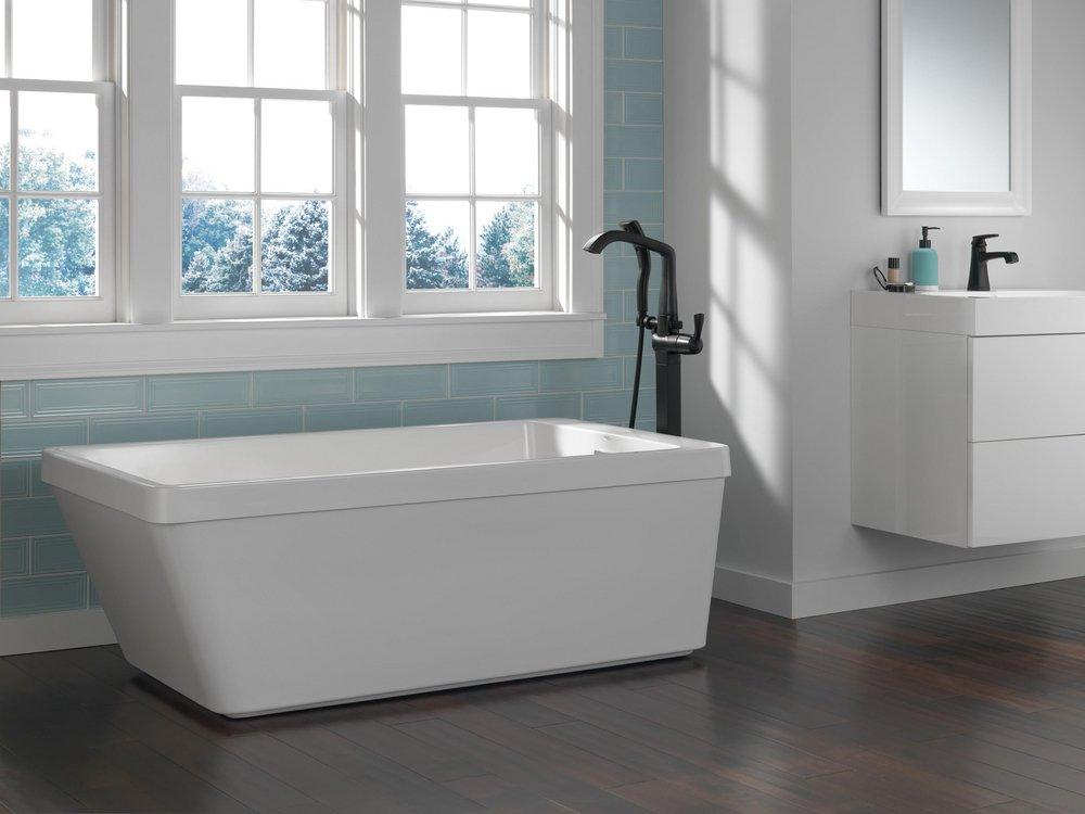 Delta Faucet Matte Black Single Handle Centerset Bathroom Sink Faucet with Pop-Up Drain Assembly 