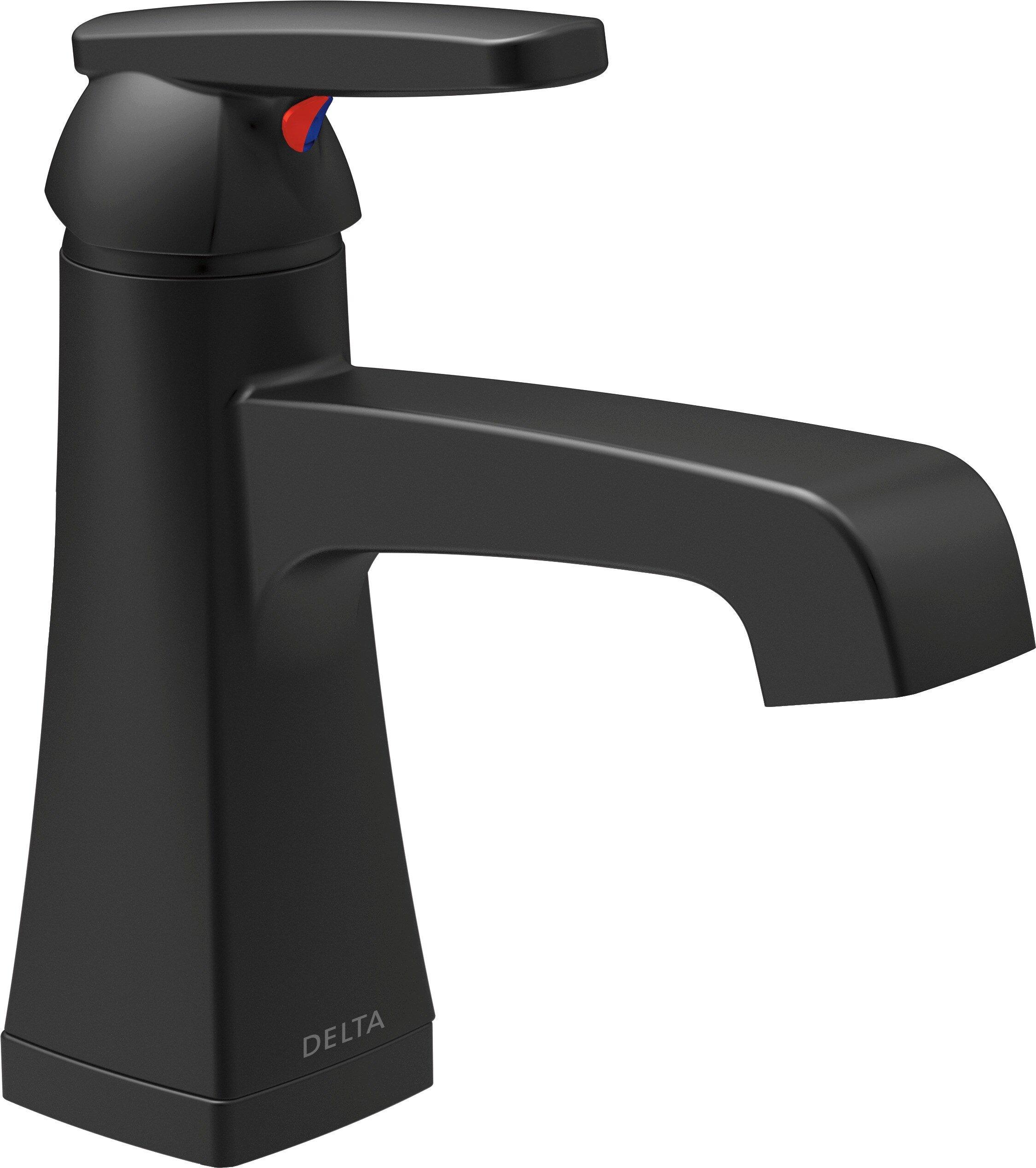 Delta Faucet Matte Black Single Handle Centerset Bathroom Sink Faucet 