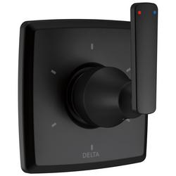 Single Handle Diverter Valve Trim in Matte Black