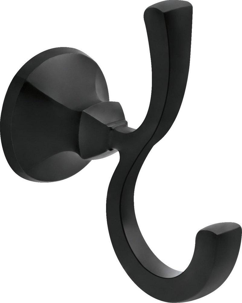 Delta Faucet Matte Black 2-Hook Robe Hook 