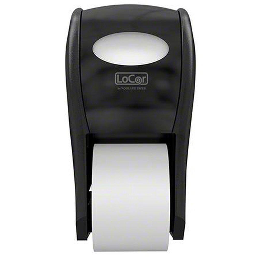 Solaris Paper Black 2 Roll Top Down Bath Tissue Dispenser 