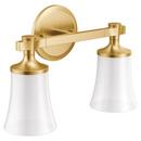 Moen Brushed Gold 100W 2-Light Medium E-26 Vanity Fixture 