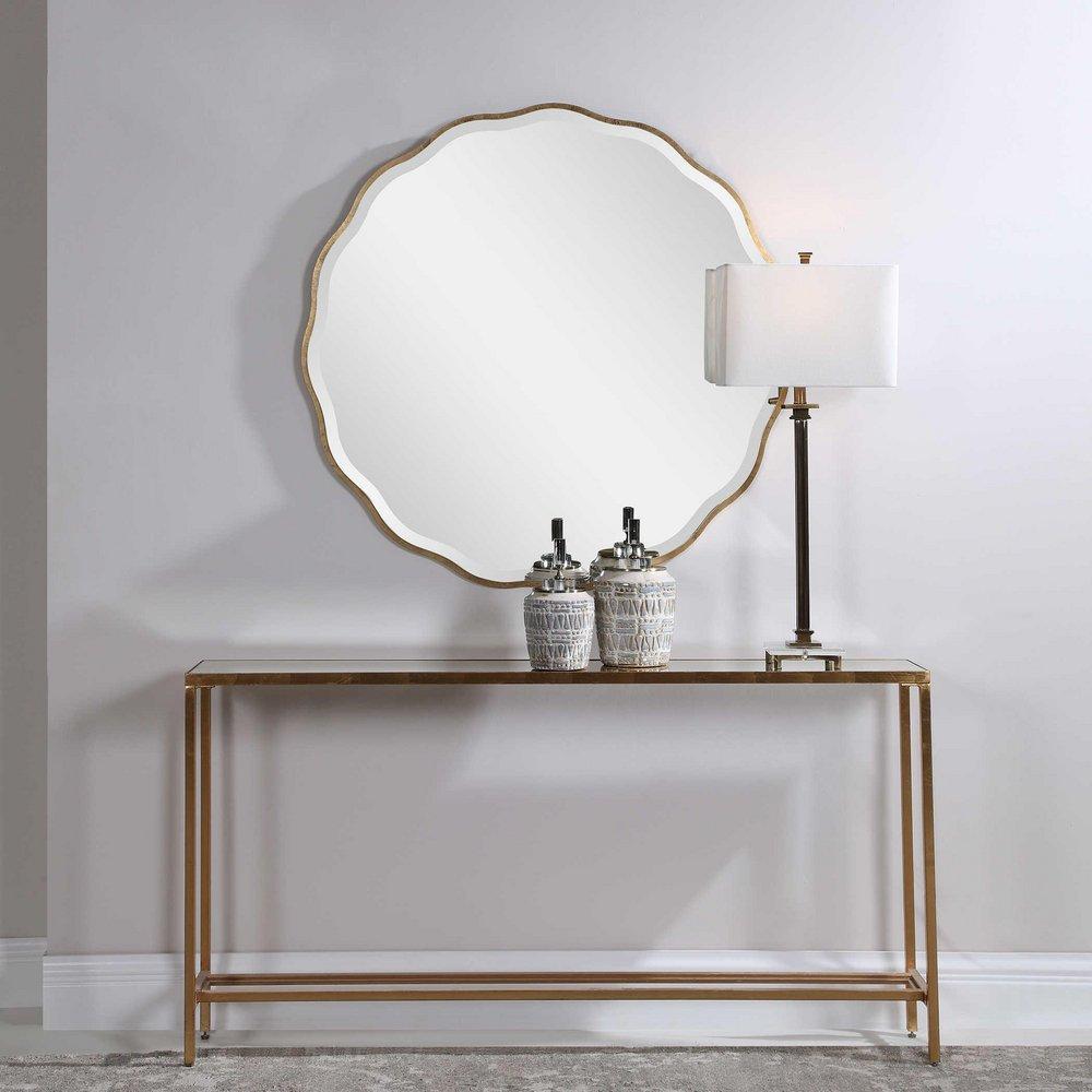 Uttermost Aged Gold 1 x 42 in. Framed Mirror Circular in Aged Gold 