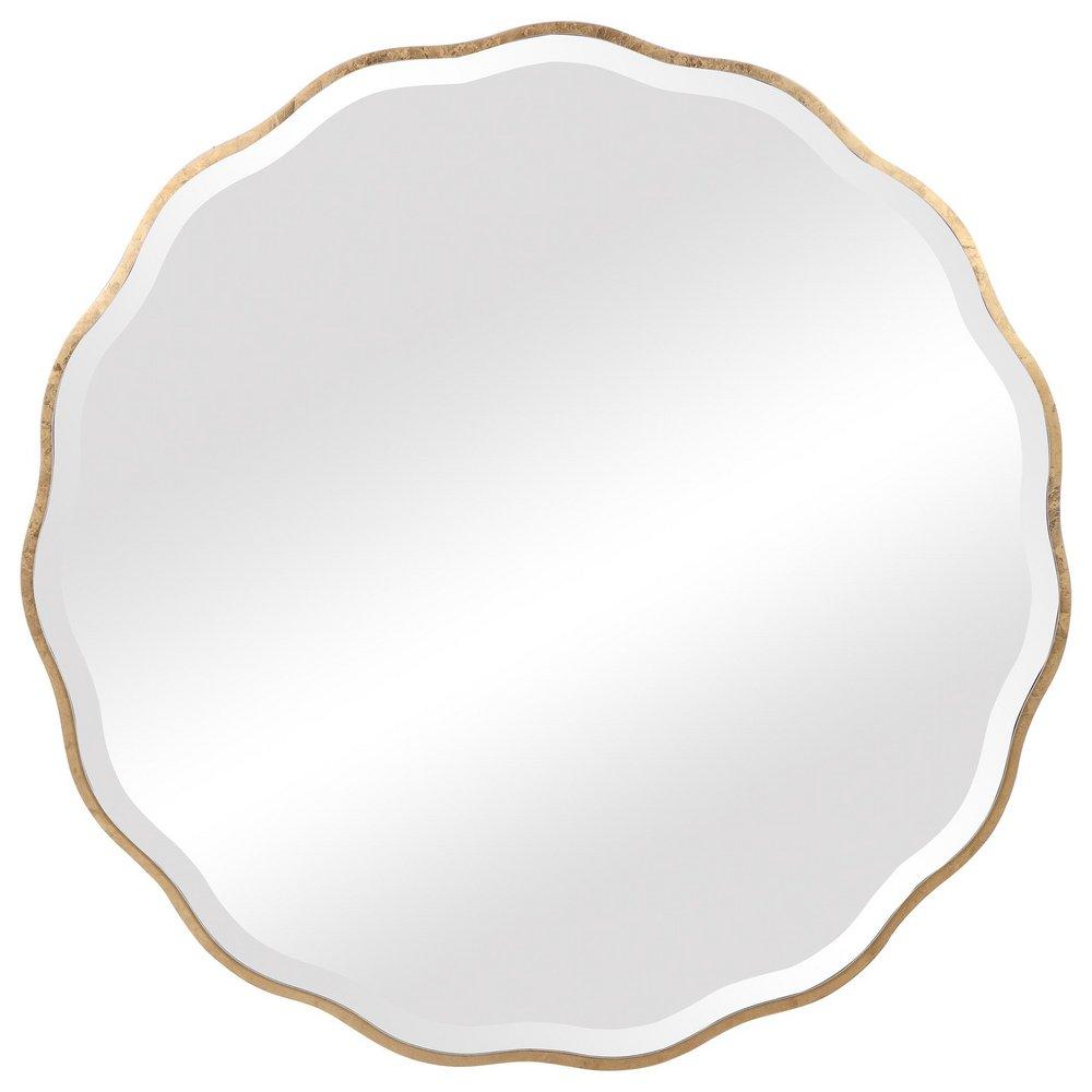 UTTERMOST ANETA GOLD ROUND MIRROR 