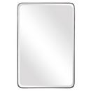 36 x 2 x 24 in. Framed Mirror Rectangular in Distressed Silver Leaf