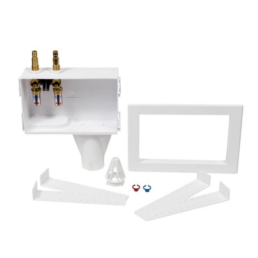 Oatey&reg; White 10-1/2 x 6-1/4 x 3-3/4 in. Washing Machine Supply Box 