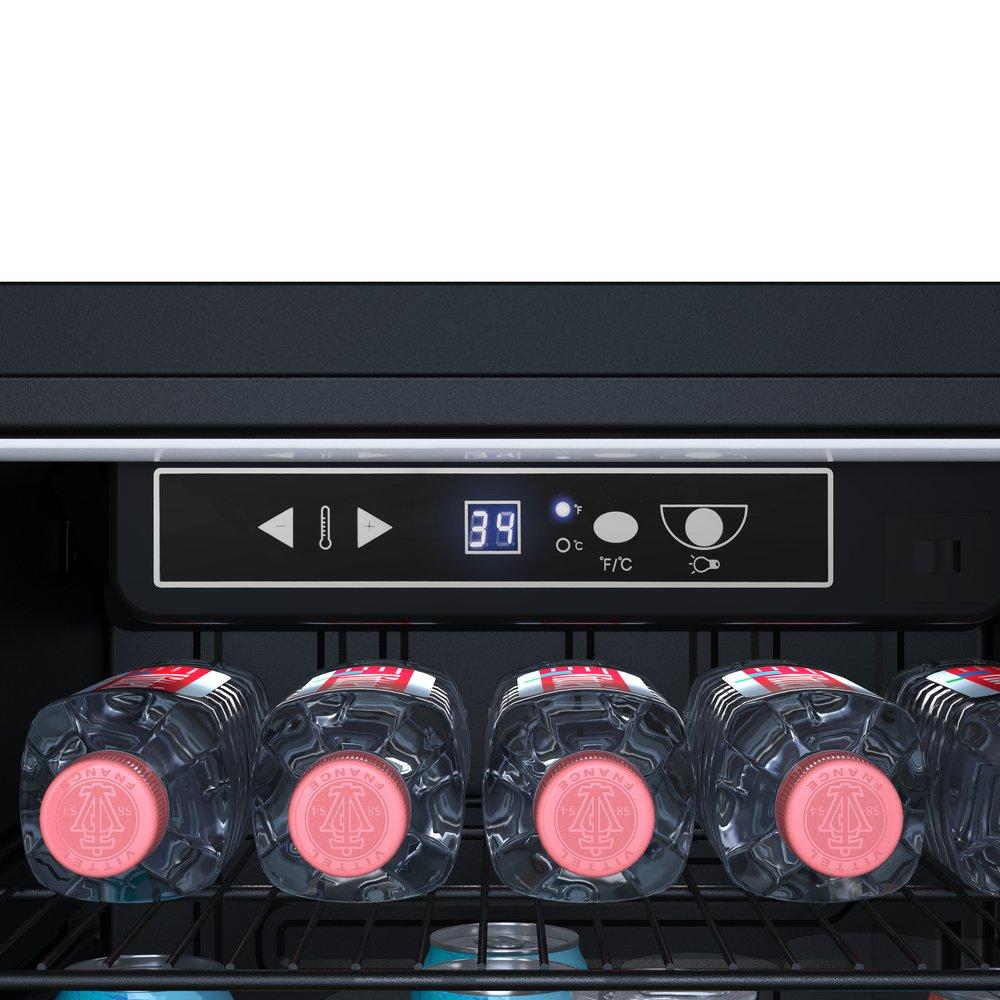 Edgestar Stainless Steel/Black 17-1/2 in. 3.1 cu. ft. Beverage Cooler 