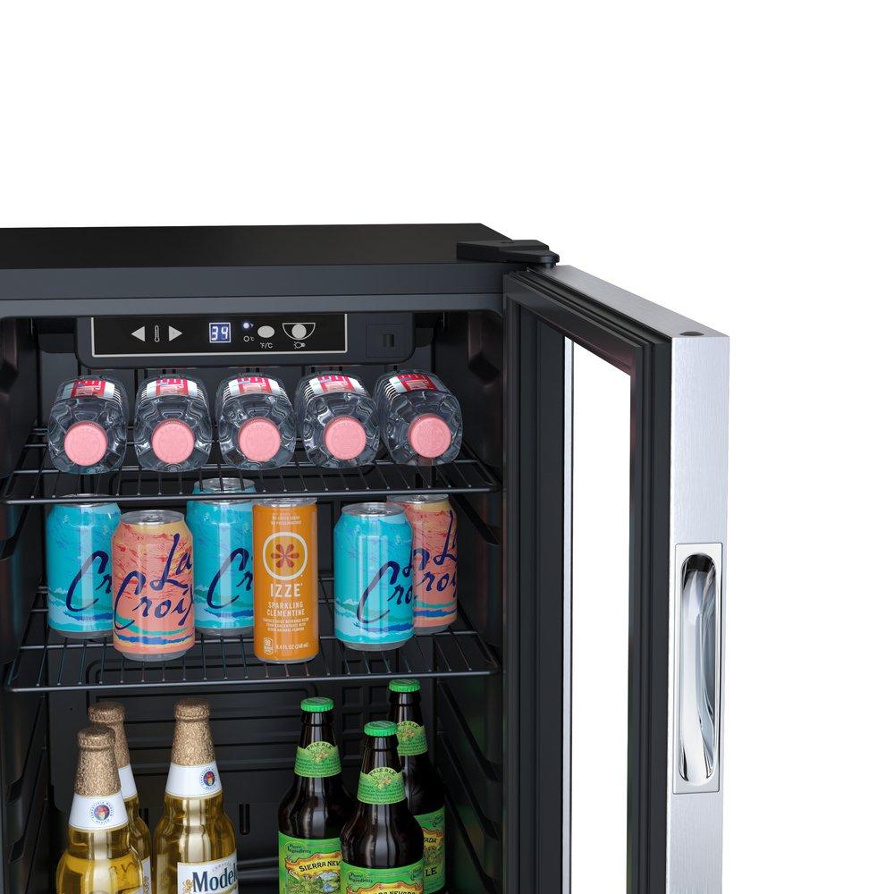 Edgestar Stainless Steel/Black 17-1/2 in. 3.1 cu. ft. Beverage Cooler 