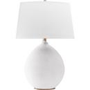 75W 1-Light Medium E-26 Incandescent Table Lamp in White