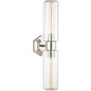 75W 2-Light Medium E-26 Incandescent Wall Sconce in Polished Nickel