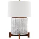 75W 1-Light Medium E-26 Incandescent Table Lamp in Aged Brass with Off White