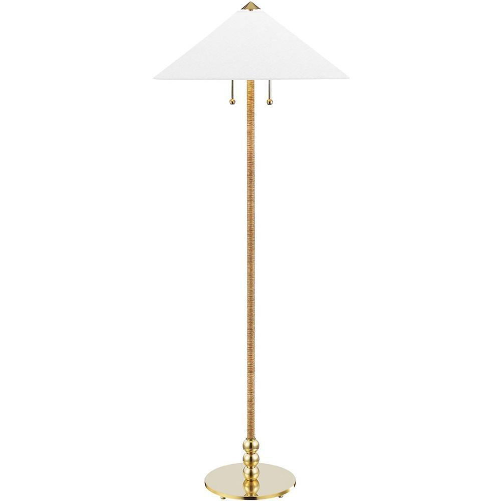 Hudson Valley Aged Brass 60W 2-Light Medium E-26 Incandescent Floor Lamp 