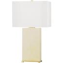 75W 1-Light Medium E-26 Incandescent Table Lamp in Aged Brass with Faux Ivory Horn