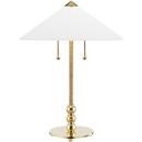60W 2-Light Medium E-26 Incandescent Table Lamp in Aged Brass