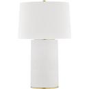 Hudson Valley Aged Brass/Soft Off White 75W 1-Light Medium E-26 Incandescent Table Lamp 