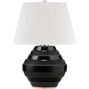 75W 1-Light Medium E-26 Incandescent Table Lamp in Aged Brass with Black