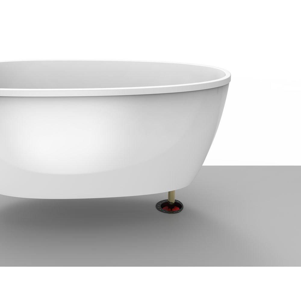 JACUZZI&reg; White 59 x 30-2/5 in. Freestanding Bathtub Universal Drain 