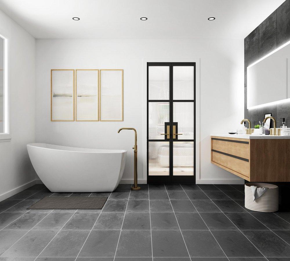 59 x 30 in. Freestanding Bathtub with End Drain in Chrome 