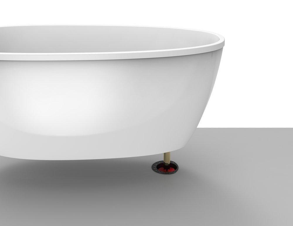 59 x 30 in. Freestanding Bathtub with End Drain in Chrome 