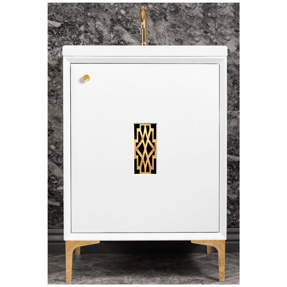 Linkasink White 24 in. Floor Mount Vanity 