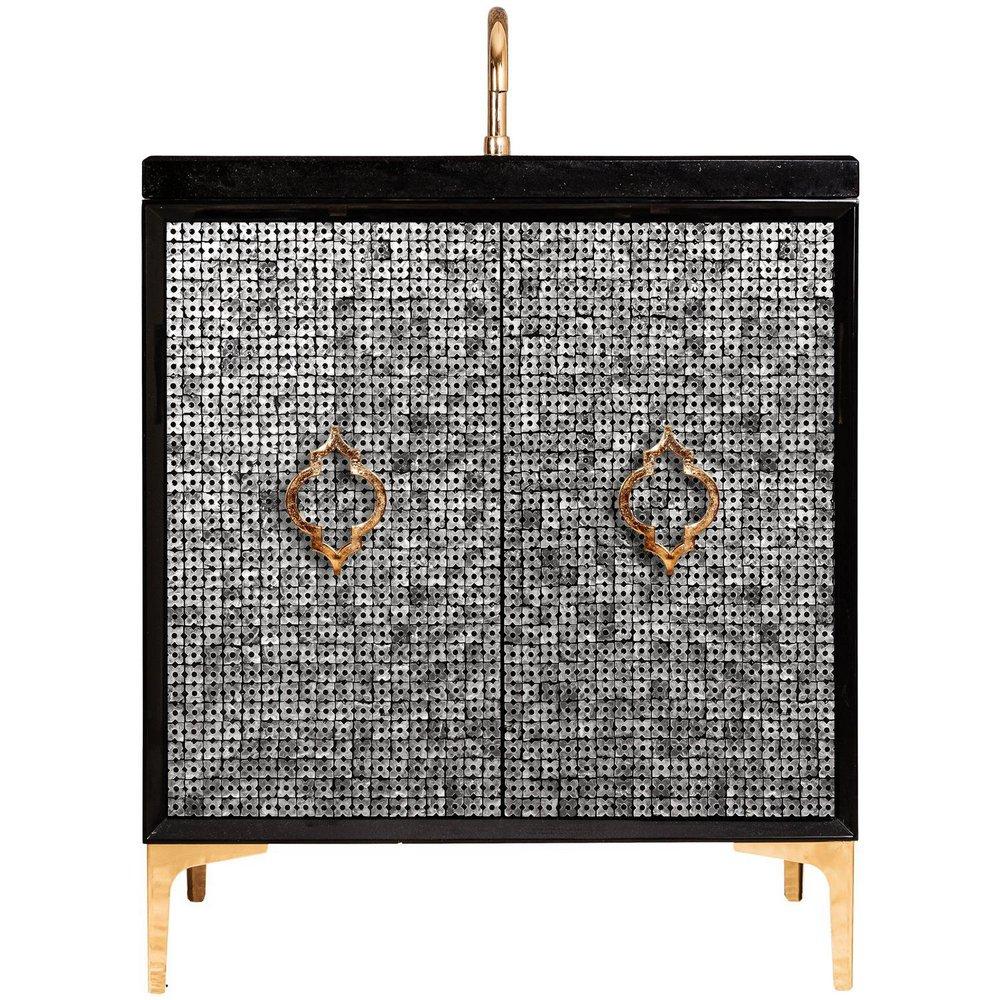 Linkasink Black 30 in. Floor Mount Vanity 