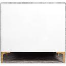 Linkasink White/Satin Brass 36 in. Floor Mount Vanity in White with Black 