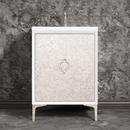 Linkasink White 24 in. Floor Mount Vanity in White with Polished Nickel 