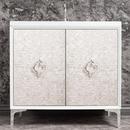 36 in. Floor Mount Vanity in White with Polished Nickel