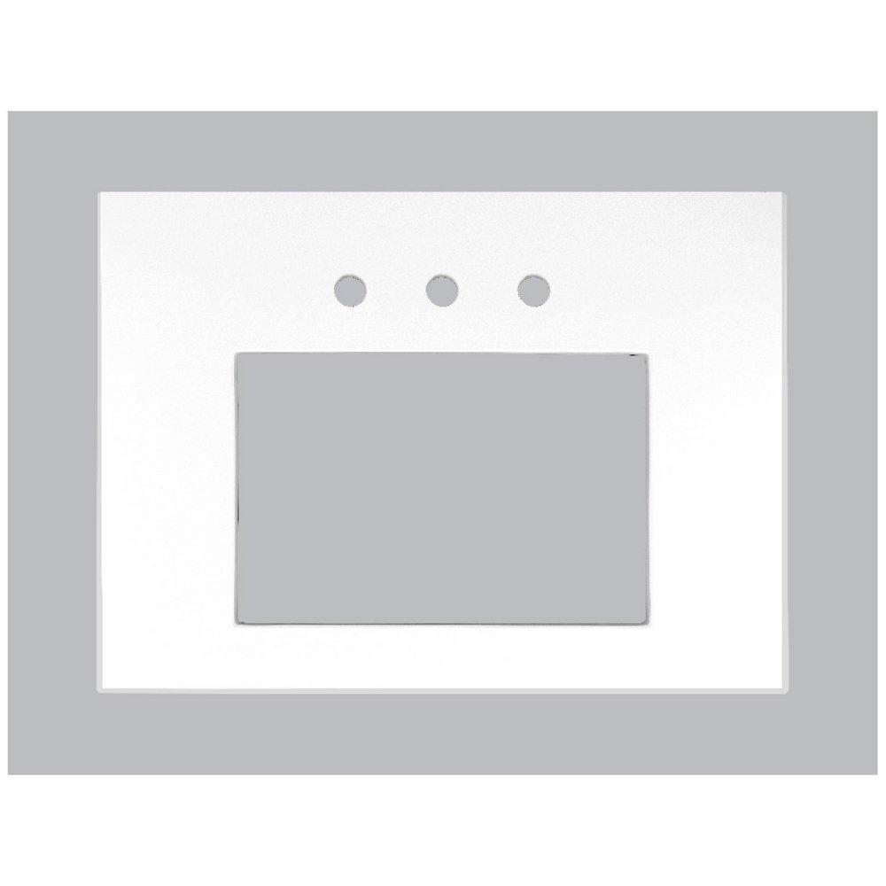 Linkasink White 30 x 22 in. Recycled Glass Vanity Top 