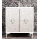 30 in. Floor Mount Vanity in White with Polished Nickel