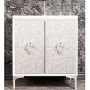 Linkasink White 30 in. Floor Mount Vanity in White with Polished Nickel 
