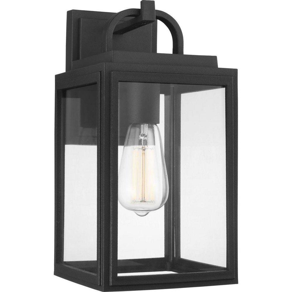 Progress Lighting Textured Black 75W 1-Light 13-5/8 in. Outdoor Wall Sconce 