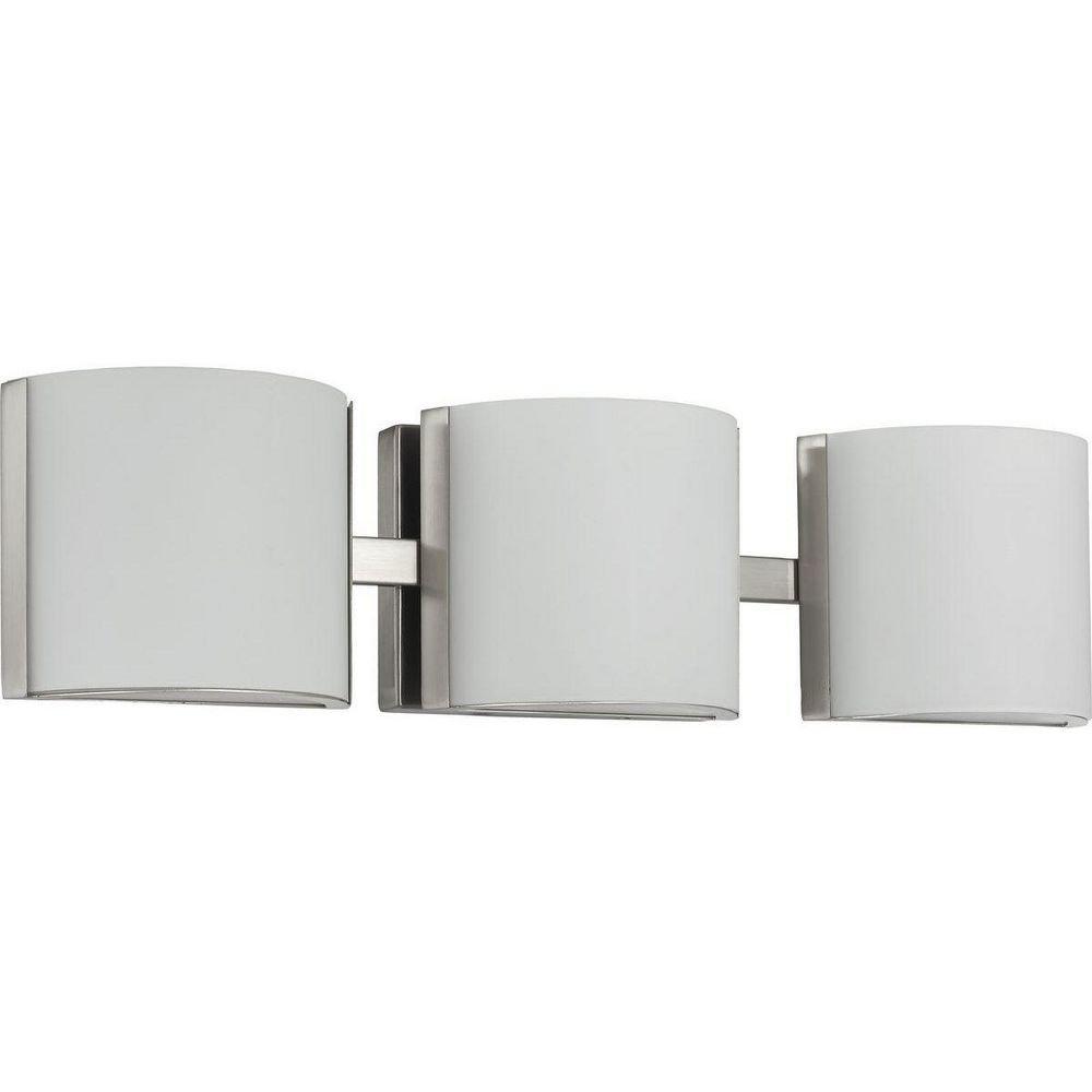 Progress Lighting Brushed Nickel 10W 3-Light Vanity Fixture 
