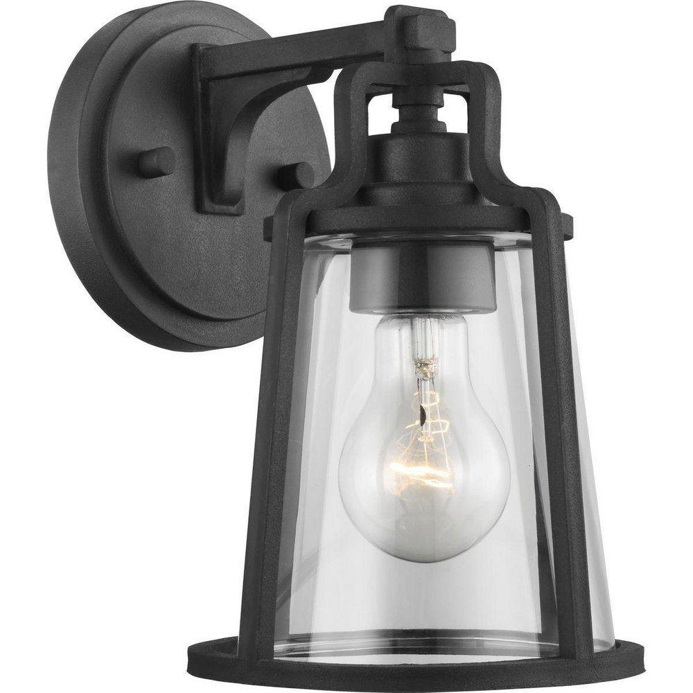 Progress Lighting Textured Black 60W 1-Light 9-3/4 in. Outdoor Wall Sconce 