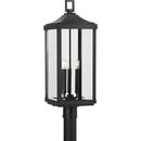 Progress Lighting Textured Black 9-1/2 x 26-7/8 in. 60W Candelabra E-12 Incandescent 3-Light Outdoor Post Lamp 