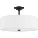 Progress Lighting Graphite 60W 3-Light Medium E-26 Incandescent Semi-Flush Mount Ceiling Fixture 